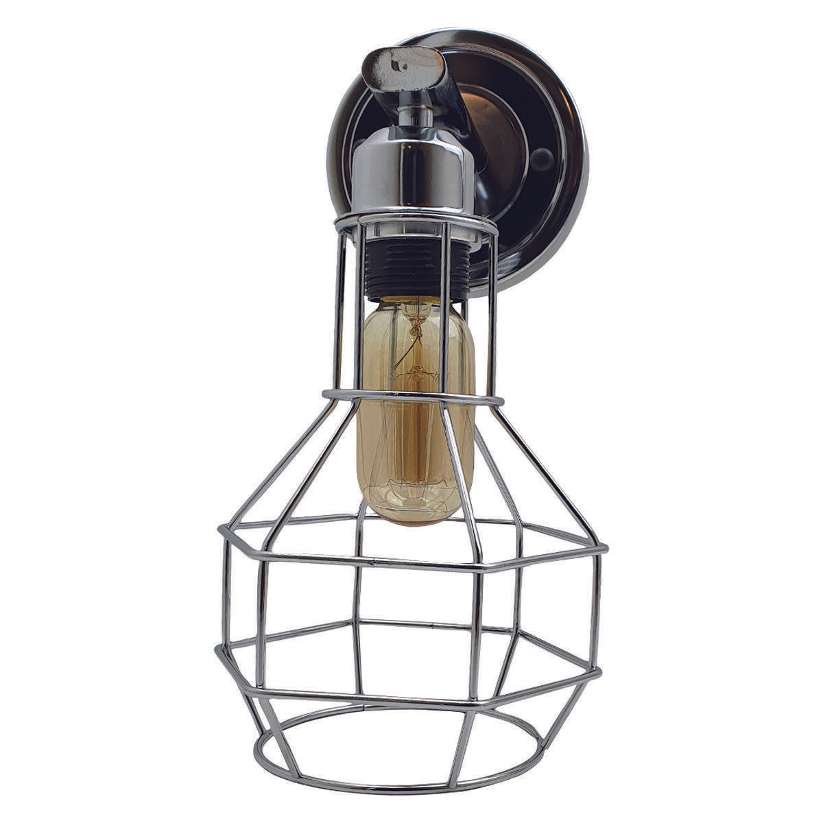 Retro Vintage Industrial Wall Mounted Lights Chrome Sconce Lamps~2539 - LEDSone UK Ltd