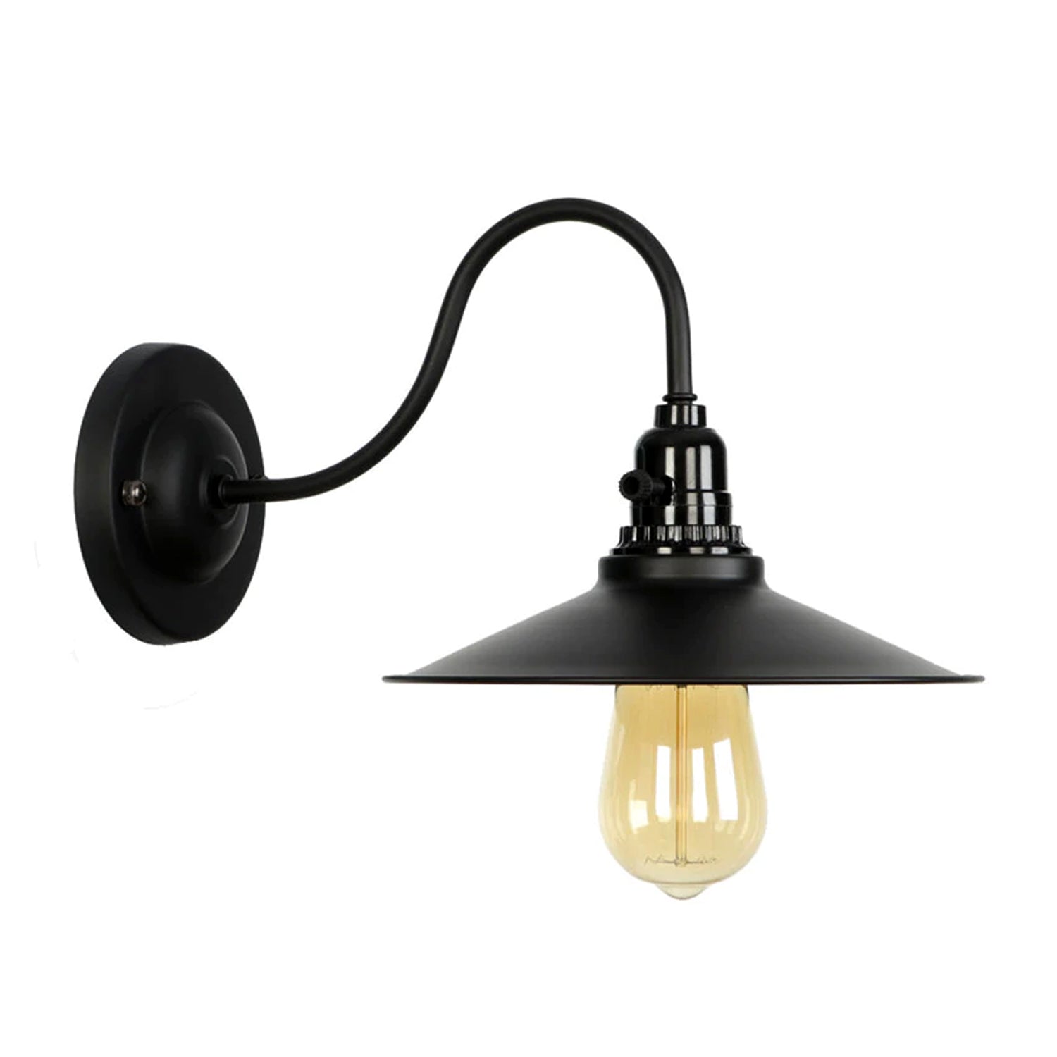 Retro Vintage Light Shade Ceiling Lifting Swan Neck Industrial Wall Lamp Fixture~2674 - LEDSone UK Ltd