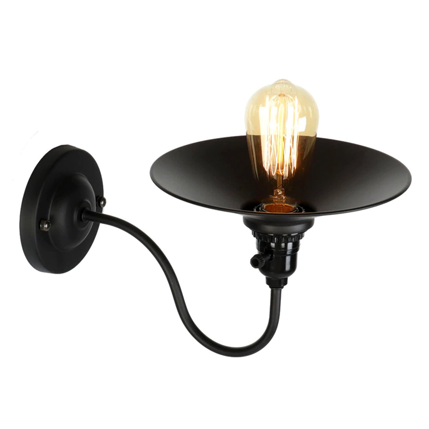 Retro Vintage Light Shade Ceiling Lifting Swan Neck Industrial Wall Lamp Fixture~2674 - LEDSone UK Ltd