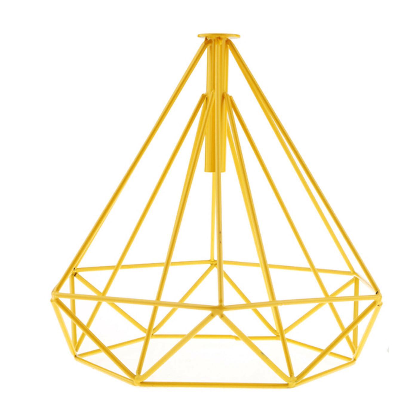 Yellow Geometric Cages Transform Your Ceiling Lights~1989 - LEDSone UK Ltd