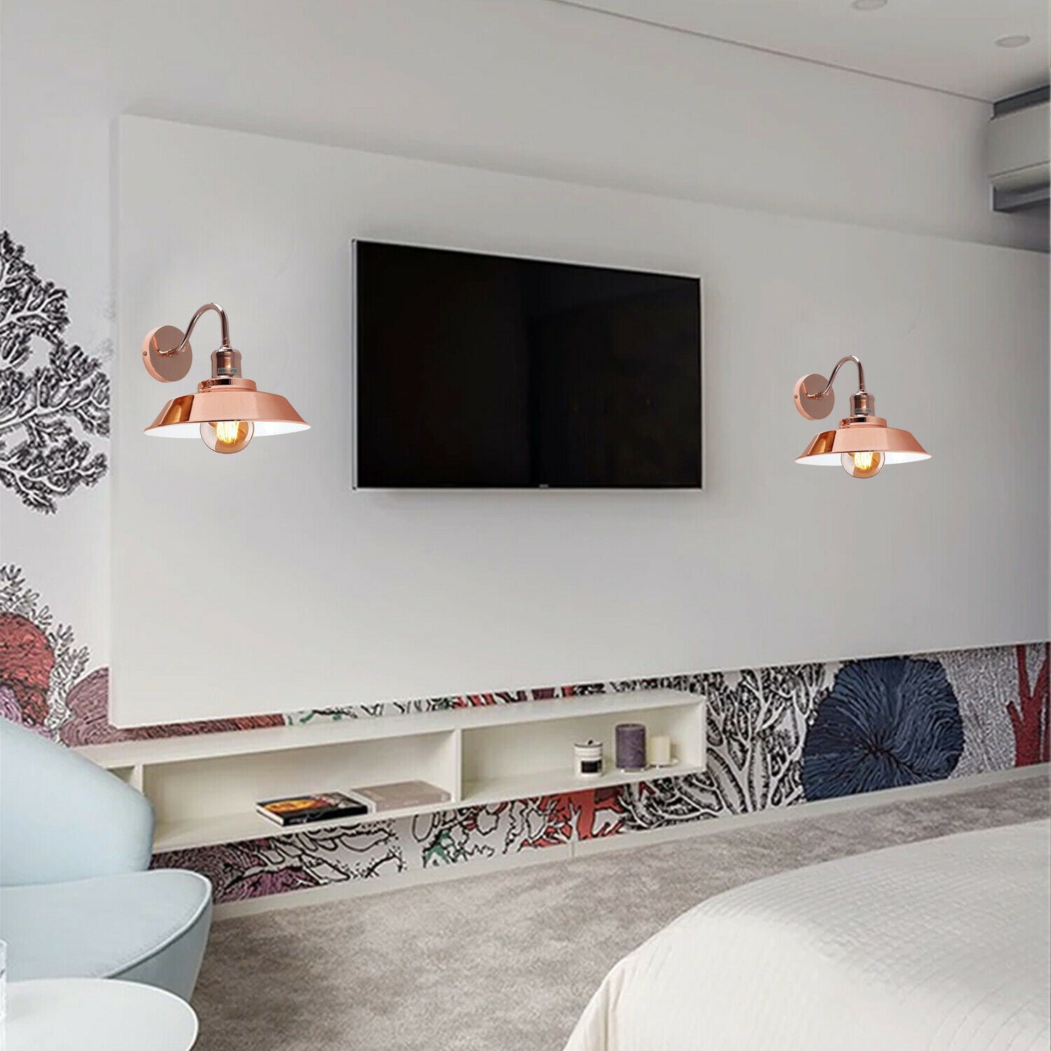 Rose Gold Wall Mounted Light Wall Sconces Lamp Fixture Light~1742 - LEDSone UK Ltd