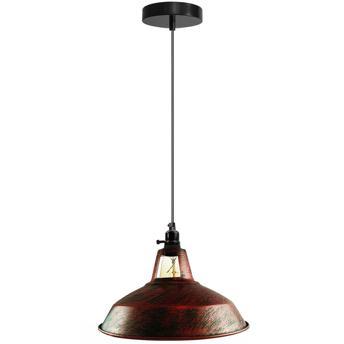 Rotary Vintage Industrial Metal Ceiling switch Holder Pendant Light