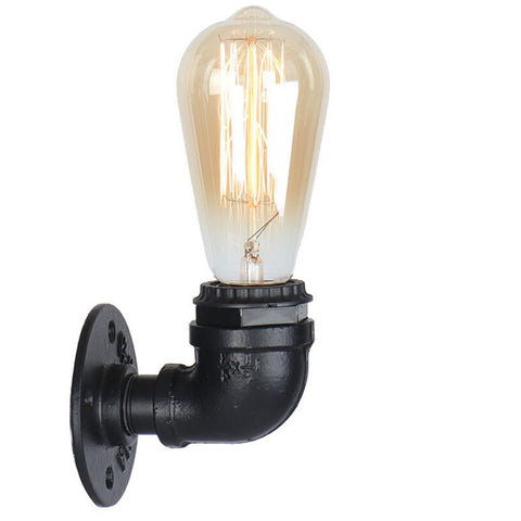 Vintage industriële waterpijplamp, retro-licht, steampunk wandlamp + gratis lamp ~ 2136