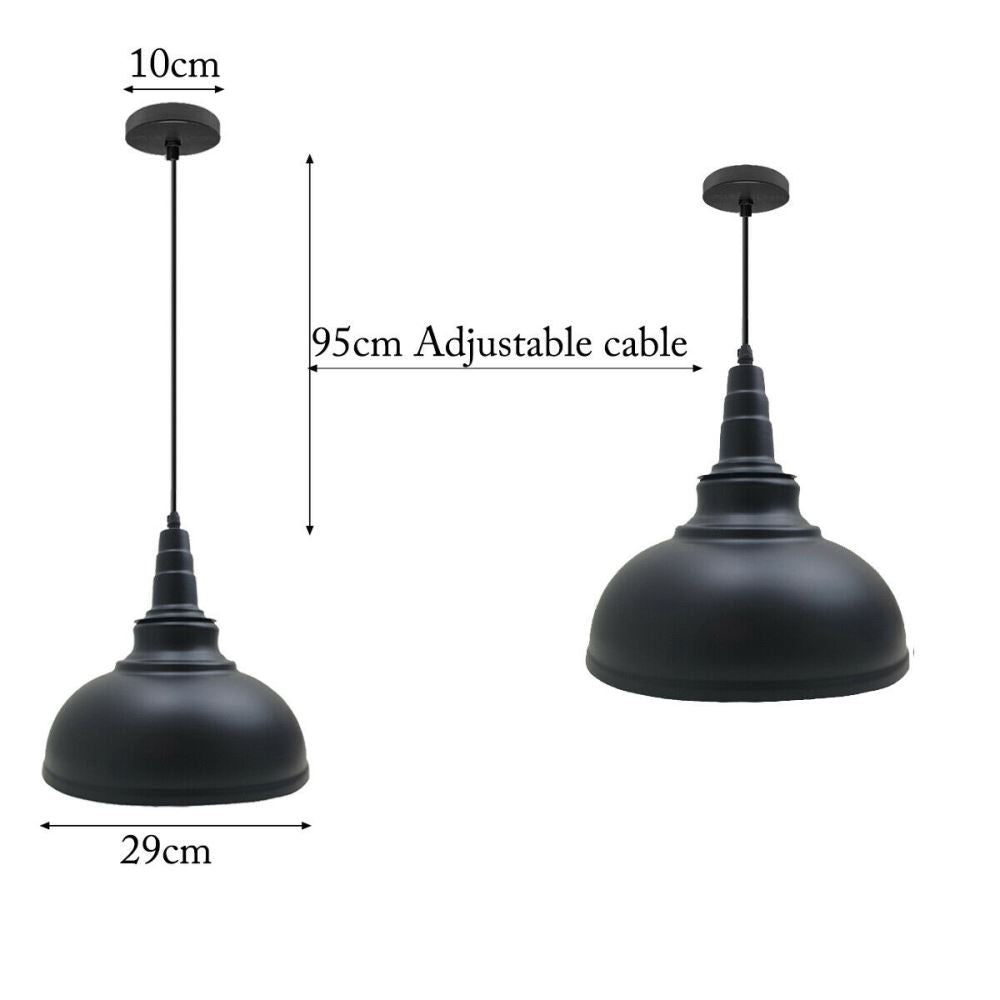 Curvy Pendant Lighting Metal Industrial Vintage Hanging Ceiling~1587 - LEDSone UK Ltd