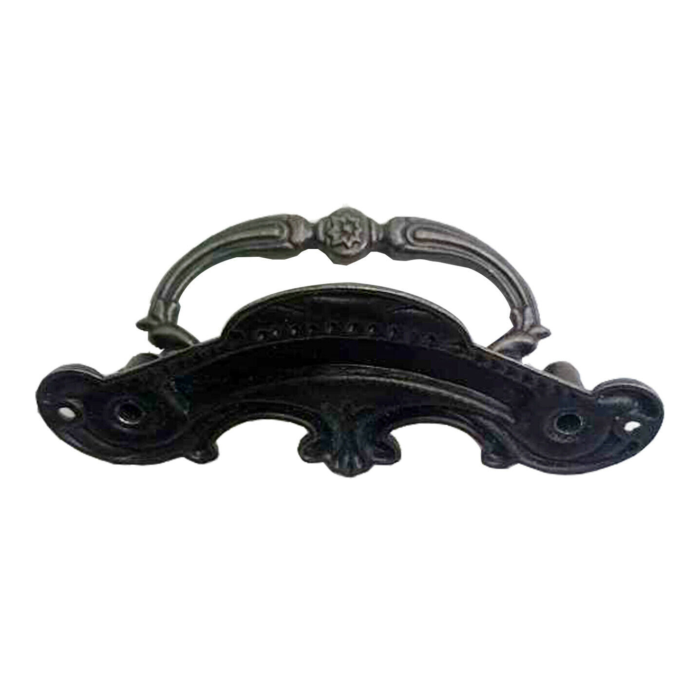 5 Pack Black Cast Iron Rustic Door Pull Handle Overall Length 90mm