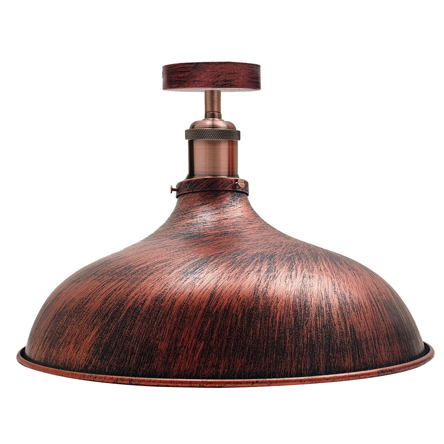 Rustic Red Modern Vintage Flush Mount Brass Black Scone Ceiling Light Shade~1783 - LEDSone UK Ltd