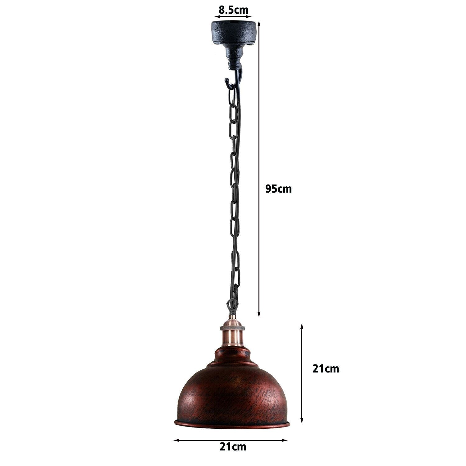 Industrial Vintage Ceiling Light Rustic Red Metal Conduit Retro Pendant Lamp Pendant Light Ceiling Light Ceiling Pendant Light Rustic Red Pendant Light PendantLight With Black Chain Metal Shade Hanging Lights UK