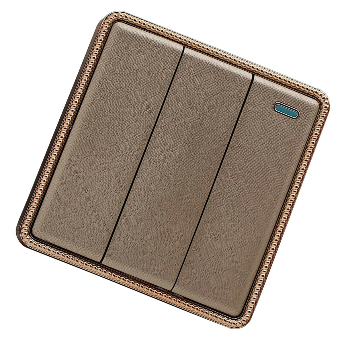 Screw less Wall Light 3 Gang Gold Color Switch