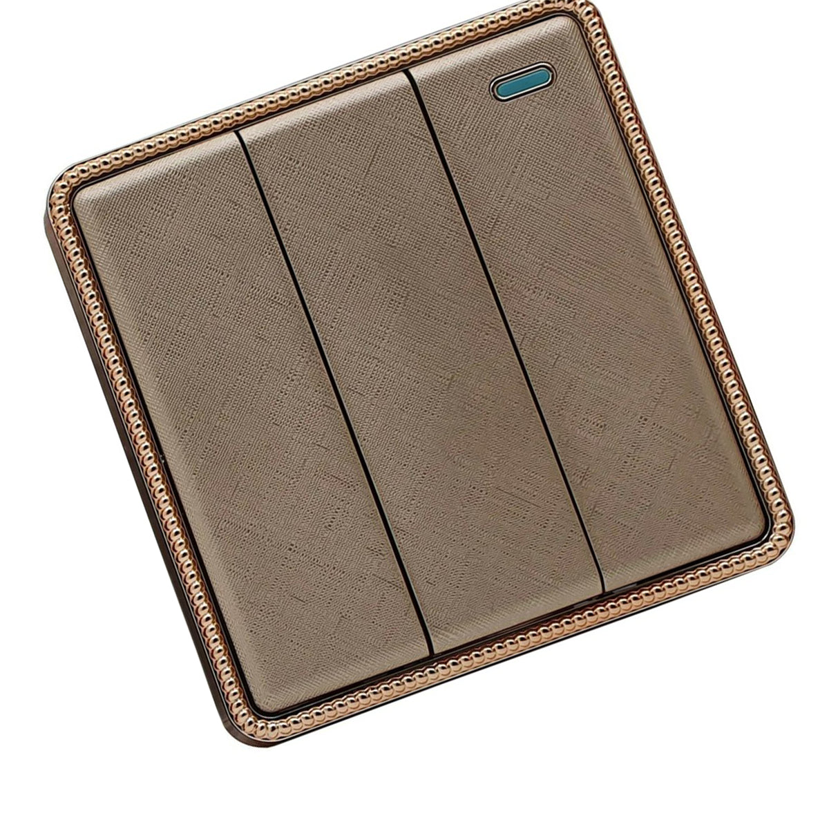 Screw less Wall Light 3 Gang Gold Color Switch