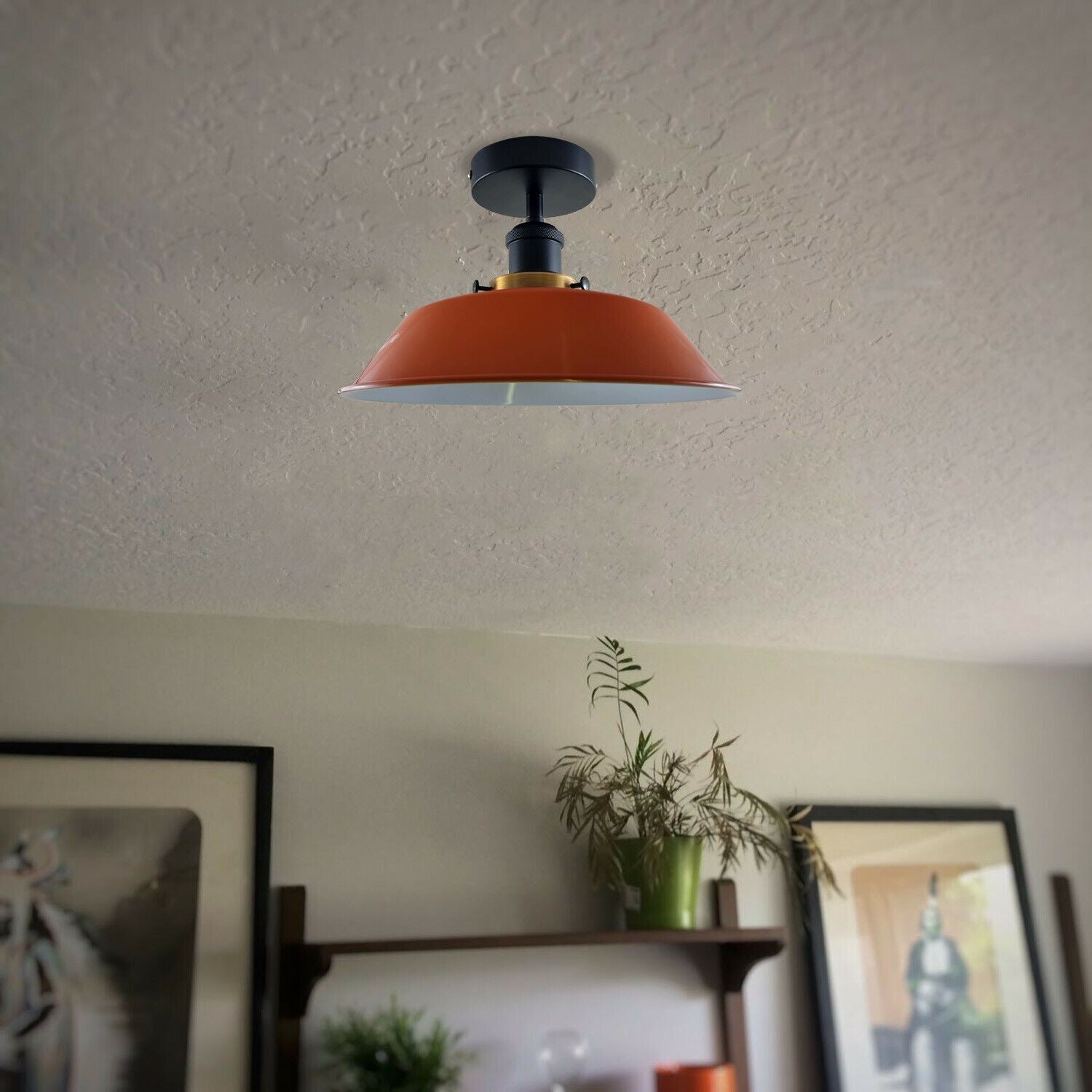 Modern Chrome Semi Flush Ceiling Light