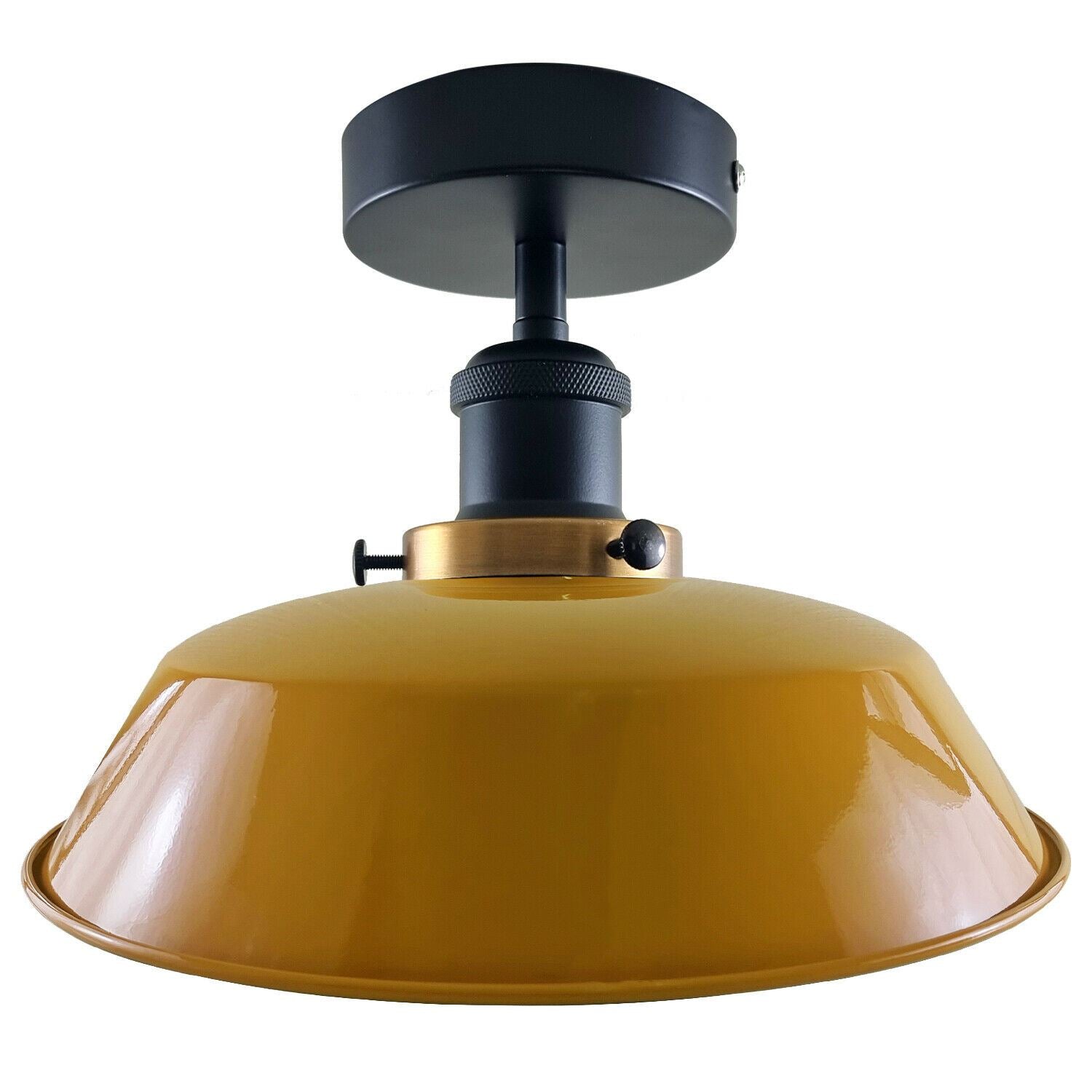 Semi Flush Ceiling Light with Clear Glass