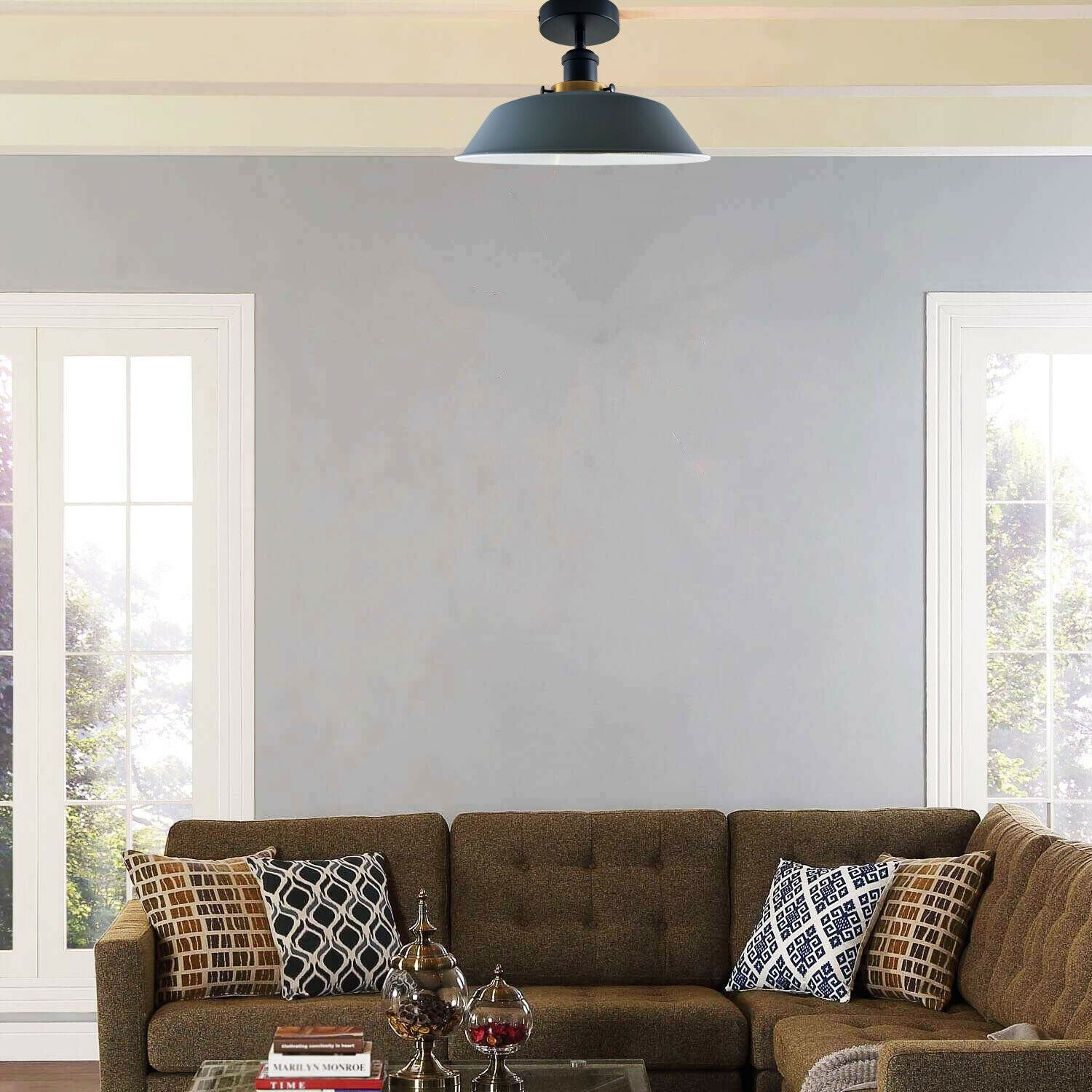 Designer LED Semi Flush Ceiling Light Fixture