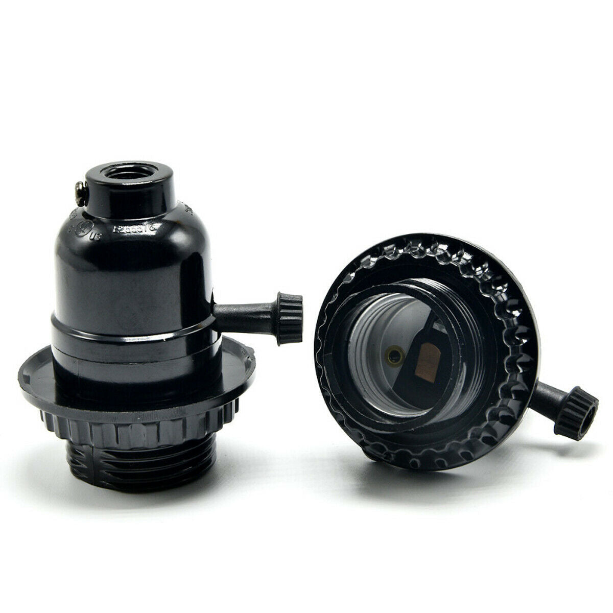 Shade Metal Wall Light White Colour with Switch Holder Brushed Effect~2525 - LEDSone UK Ltd