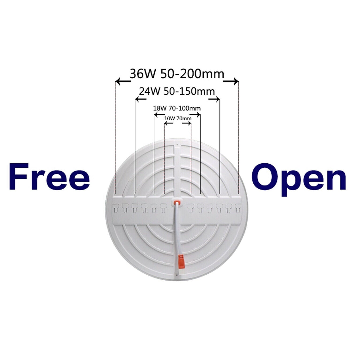 Slim LED 36 W 6000 K Panel Recessed Round Frame less Ceiling Spot Light Cool SMD~2527 - LEDSone UK Ltd