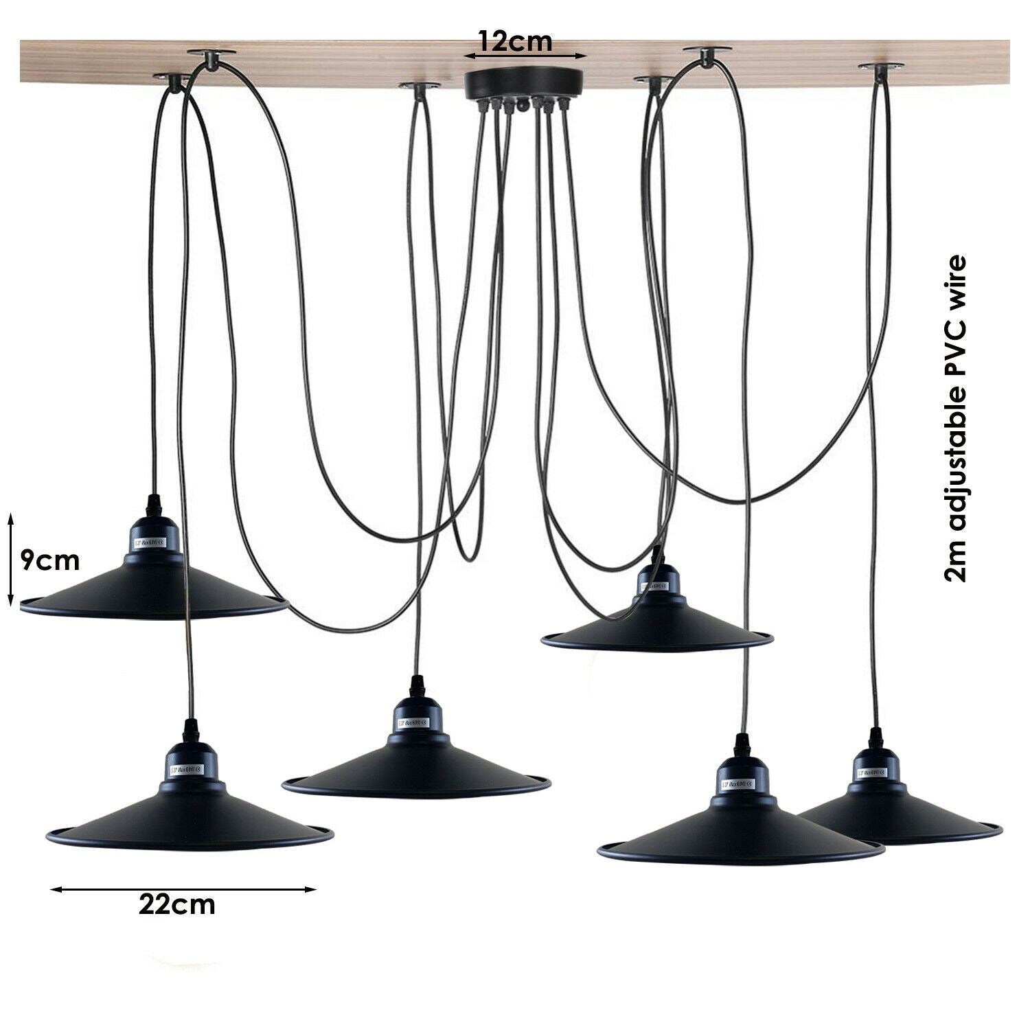 Spider 6-Way Ceiling Metal Light