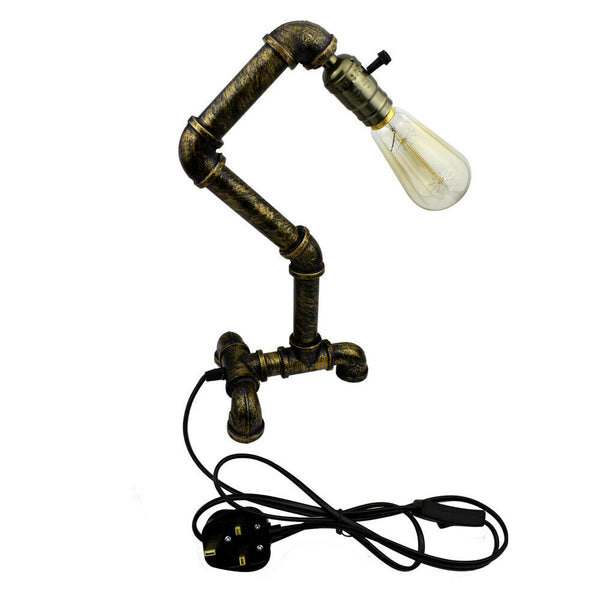Budgetvriendelijke tafellampen IJzer Steampunk ~2836 – Geborsteld koper / Ja