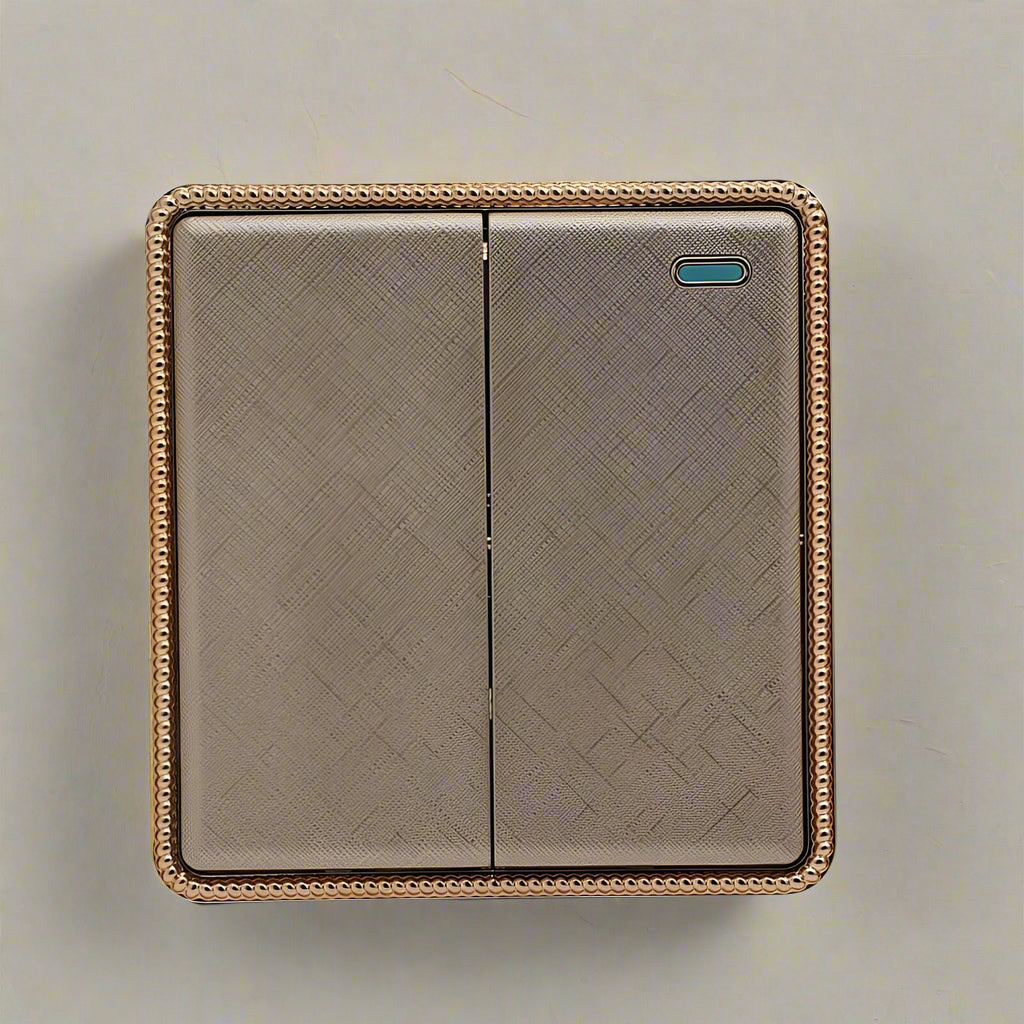 Screwless Textured Gold Light Switches & Socket