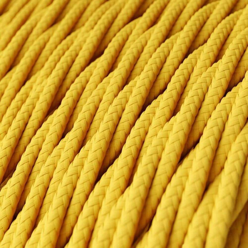 5m Yellow 2 Core Hanging Light Cord