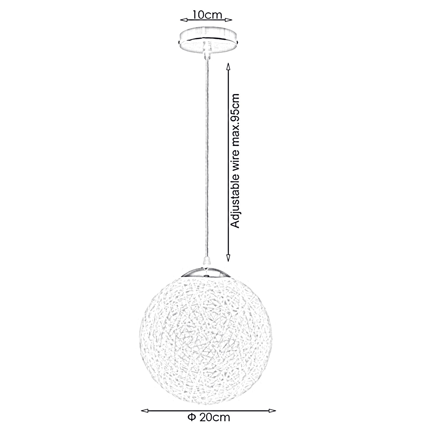 Blue Rattan Ceiling light shade 