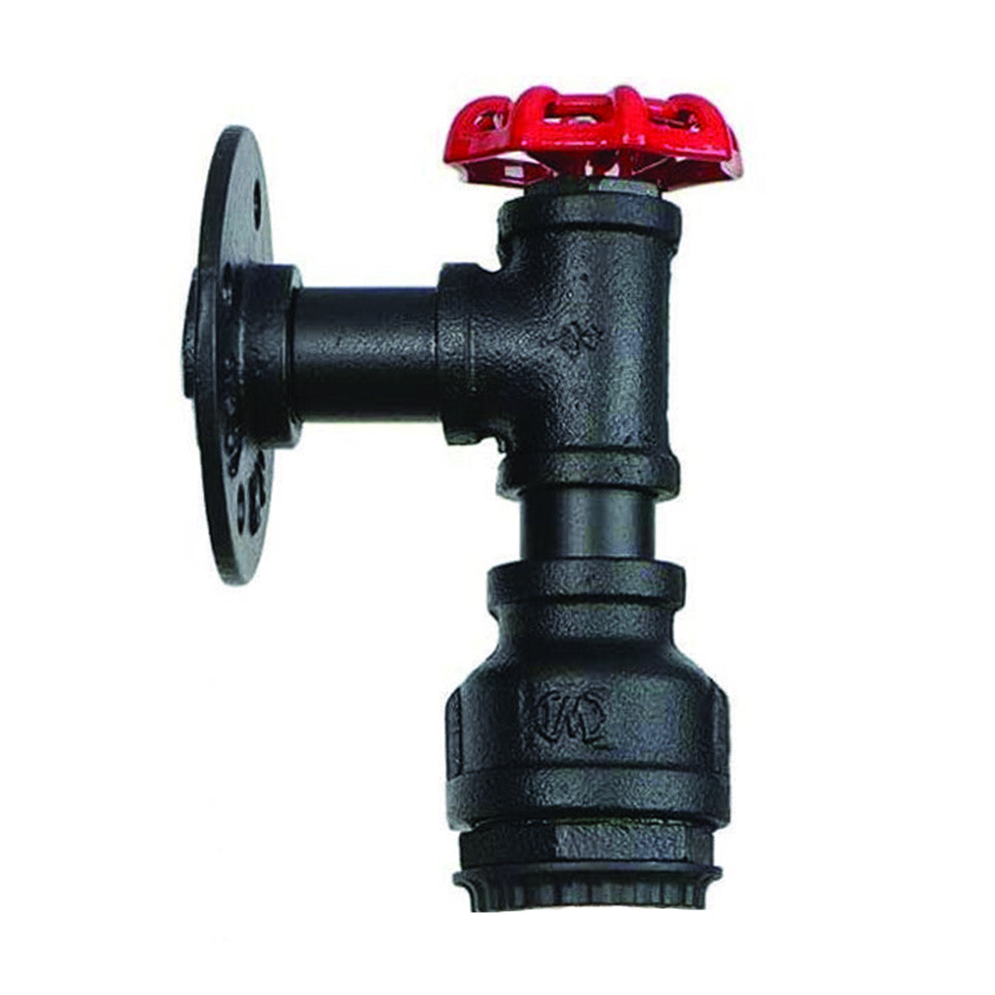 Vintage Black Metal Water Pipe Wall Sconce Light Holder with Wheel~2070 - LEDSone UK Ltd