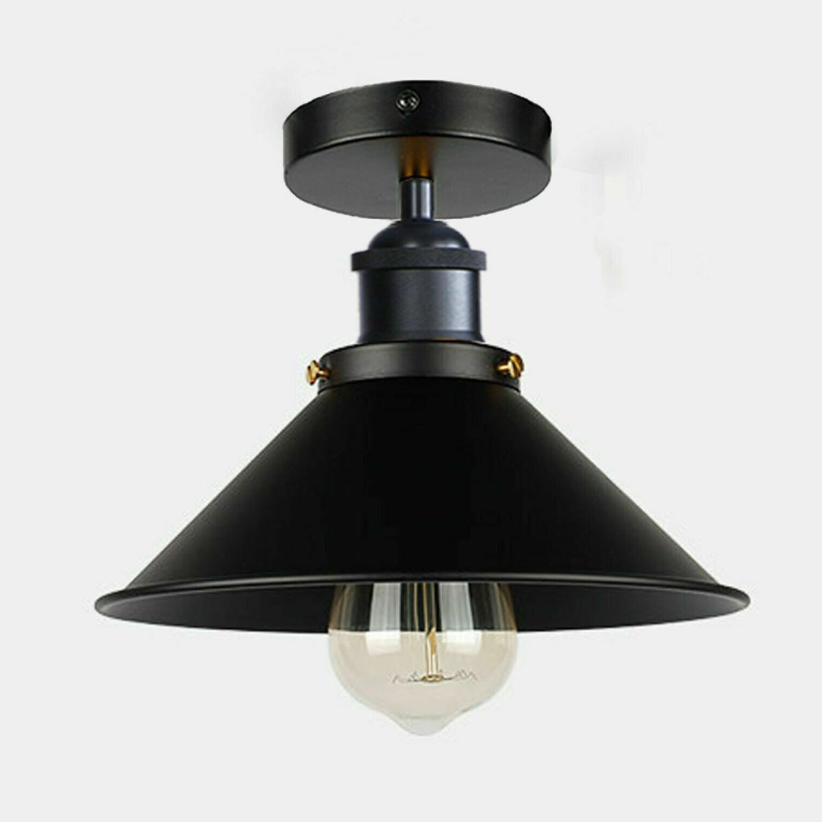 Vintage Industrial Ceiling Lights Retro Black Shade Pendant Sconce Lamp~2599 - LEDSone UK Ltd