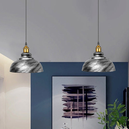 Vintage Metal Lampshade - Retro UK Style