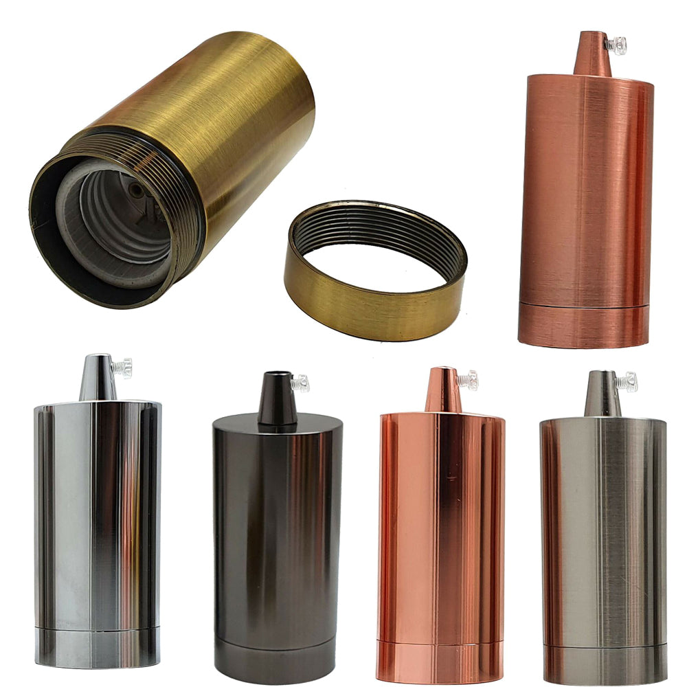 Vintage Industrial Lamp Light Bulb Rose Gold Colour Holder E27 Socket~2611 - LEDSone UK Ltd