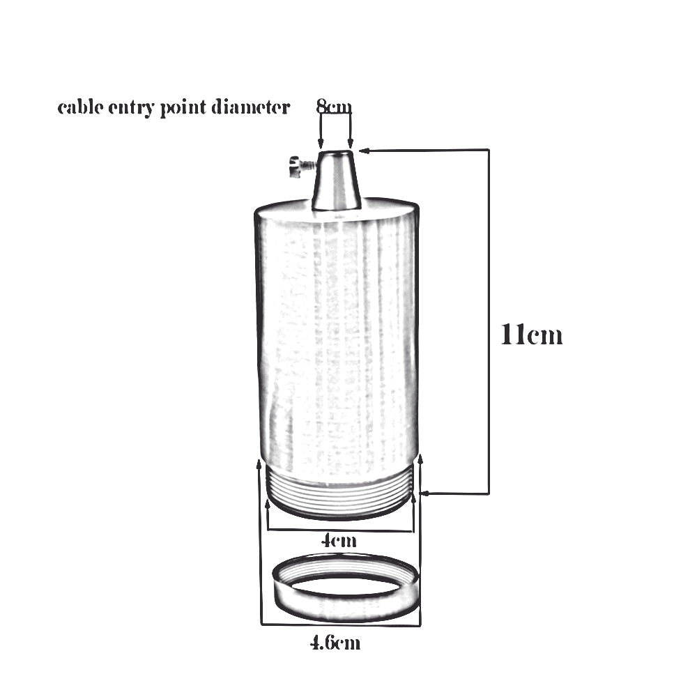 Vintage Industrial Lamp Light Bulb Shiny Black Holder E27 Light Socket~2595 - LEDSone UK Ltd