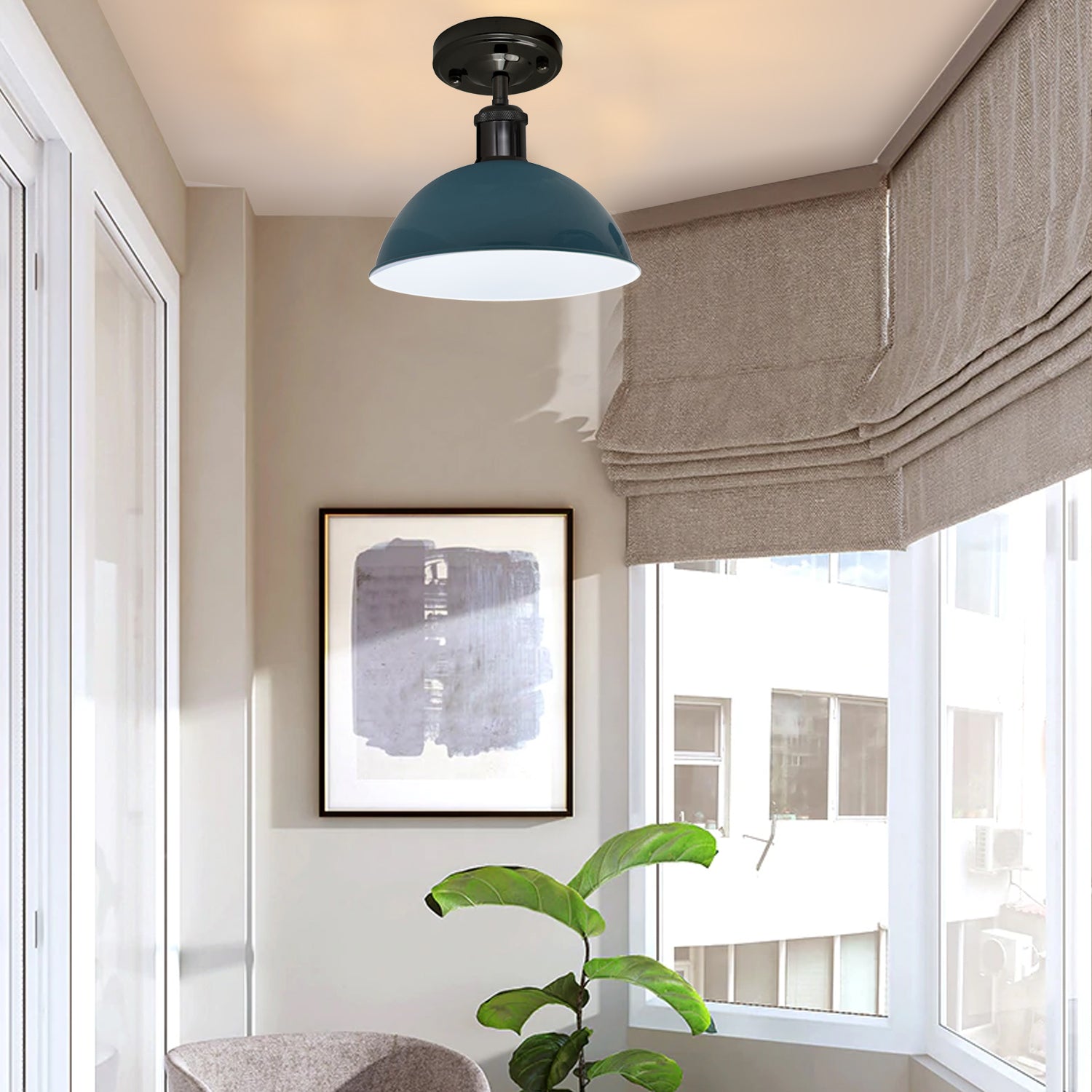 Blue Dome Pendant Lampshade