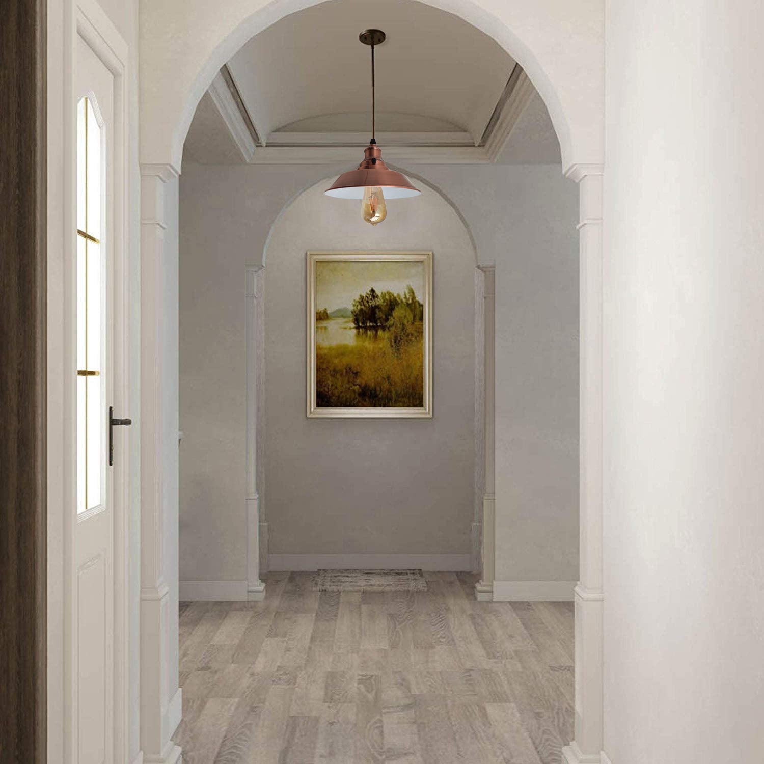 unique copper hanging light