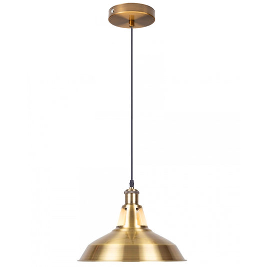 Yellow Brass Industrial Metal Ceiling Pendant Light Shade Modern Hanging Retro Lights