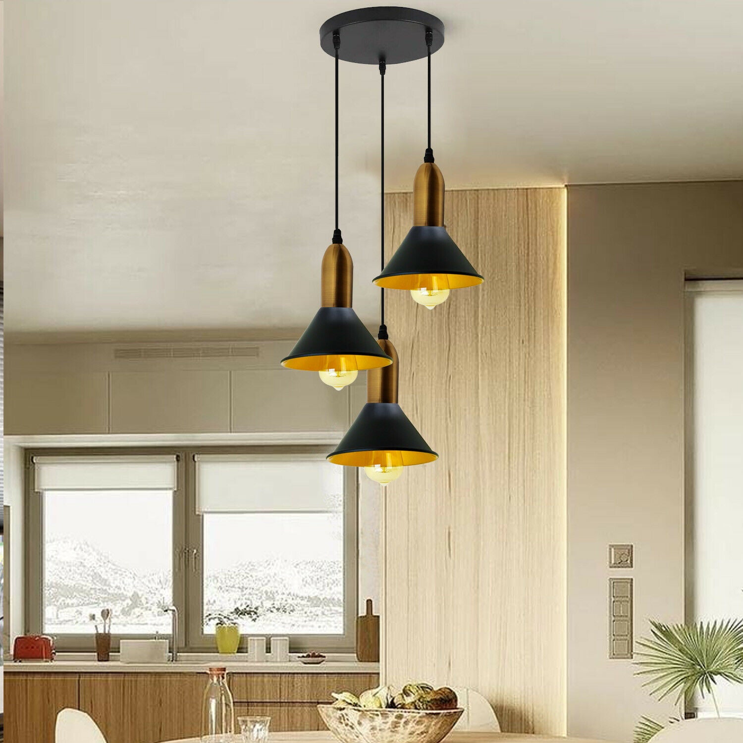 Black Pendant Lights for kitchen
