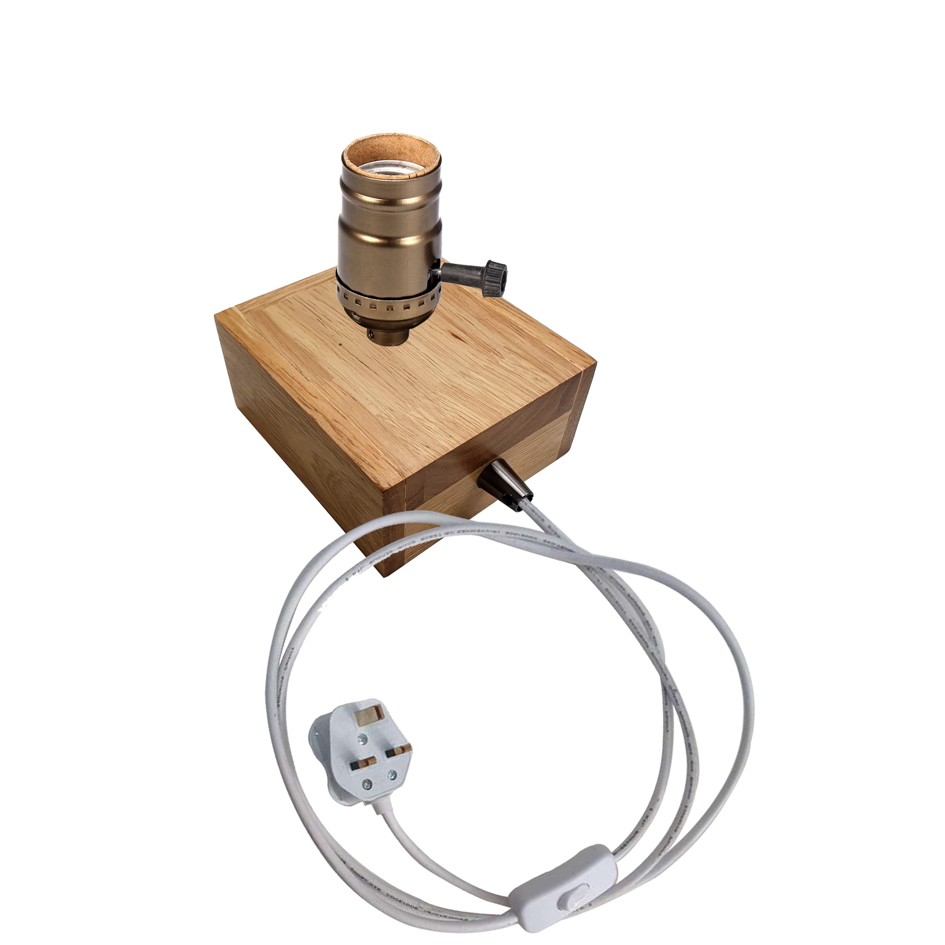 Vintage Industrial Retro Single Socket Table Bedside Light Desk Lamp Wooden~2458 - LEDSone UK Ltd