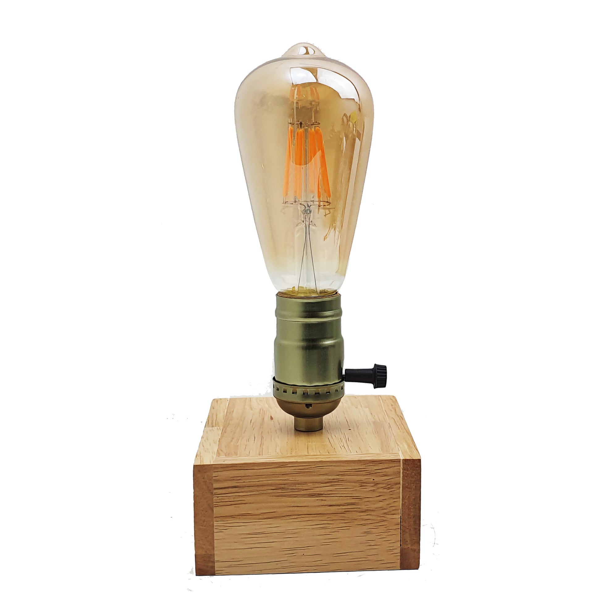 Vintage Industrial Retro Single Socket Table Bedside Light Desk Lamp Wooden~2458 - LEDSone UK Ltd