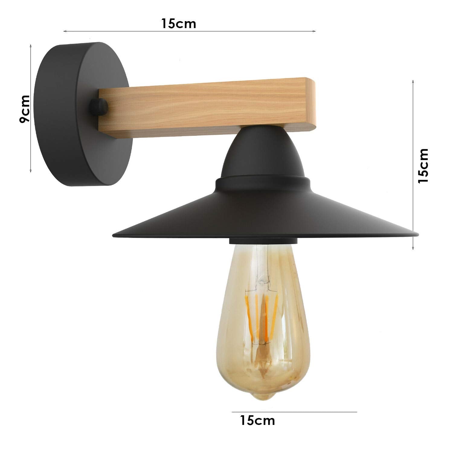 Black Vintage Lamp and Retro Wall Light