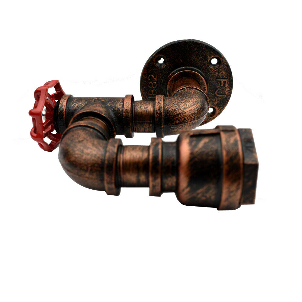 Vintage pipe Light Modern Unique Style Industrial Rustic Red Steampunk~2172 - LEDSone UK Ltd