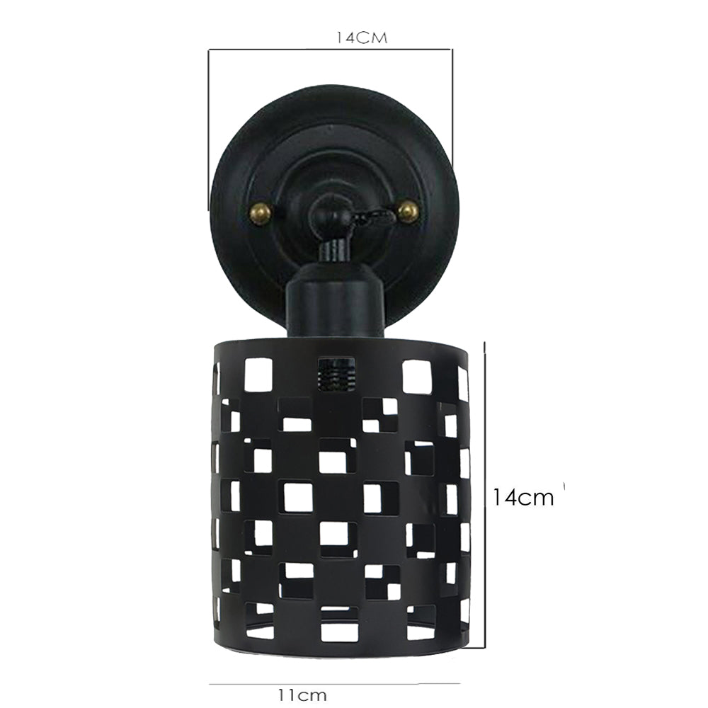 Black Cage Wall Light for Home