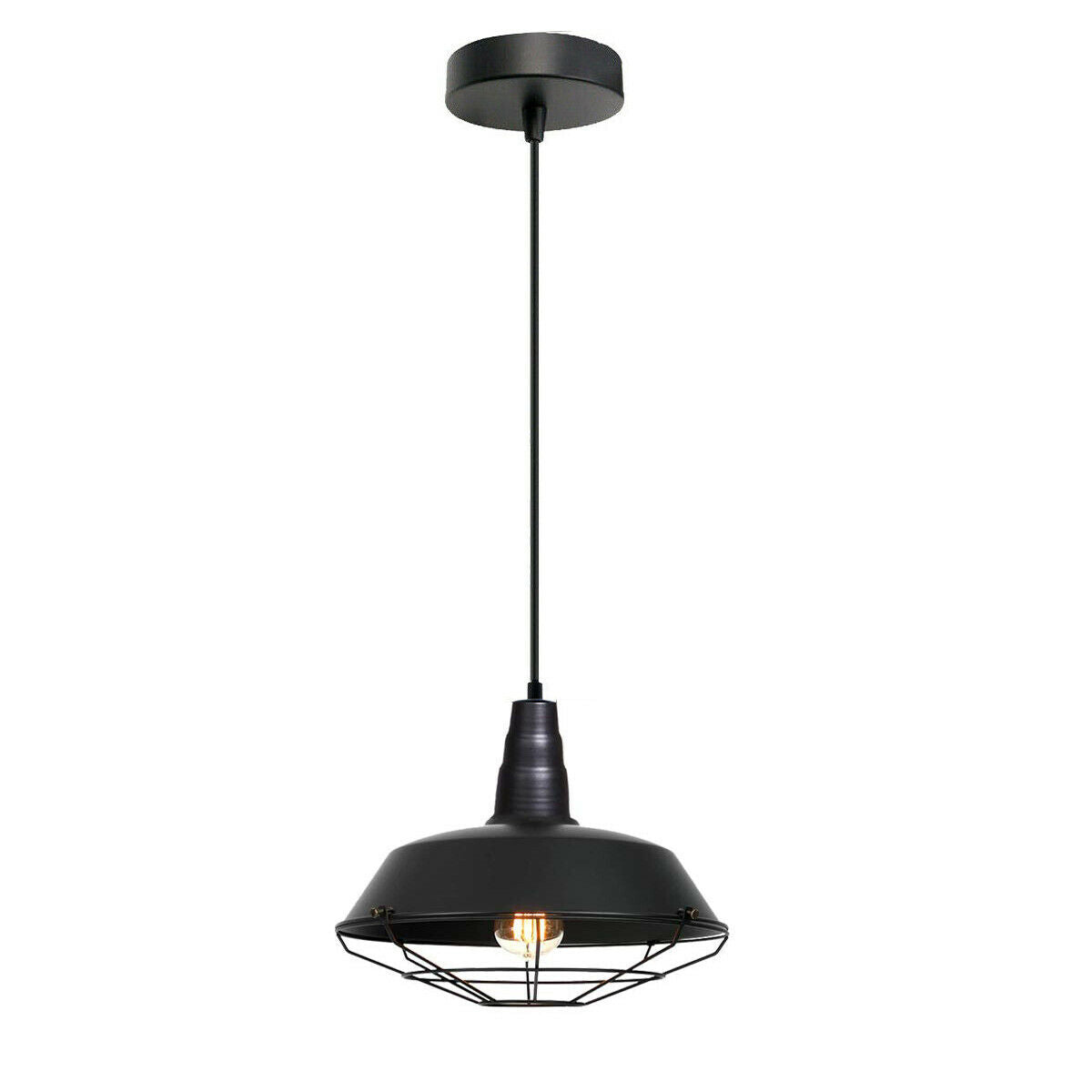 Vintage Modern Style Metal Ceiling Light Pendant Lamp Shades Black~2461 - LEDSone UK Ltd