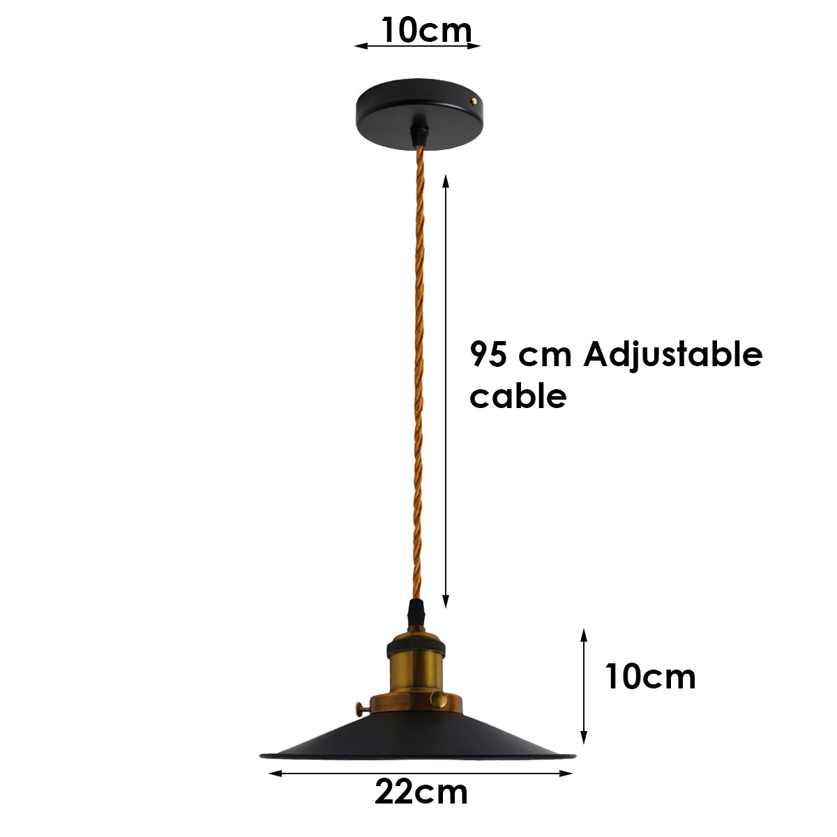 Vintage Pendant Ceiling Wall Light Shade Industrial Chandelier Light Retro Style~2464 - LEDSone UK Ltd