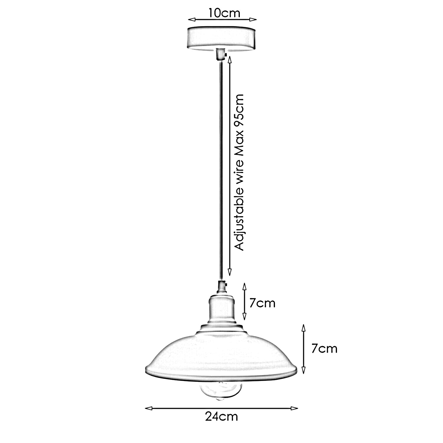 Brushed Brass Modern Vintage Industrial Ceiling Pendant Lamp Shade~1887 - LEDSone UK Ltd