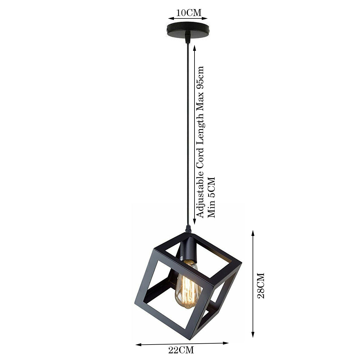 Adjustable cord pendant light