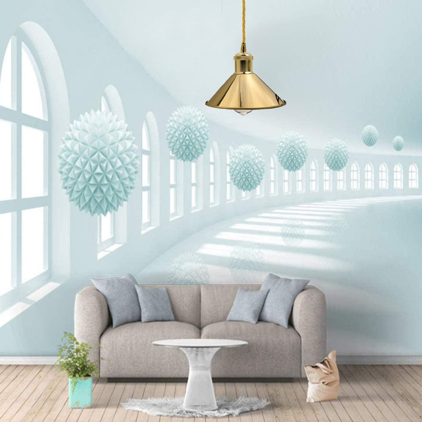 Pendant Lights In French Gold Golden Hanging Lights~1520 - LEDSone UK Ltd