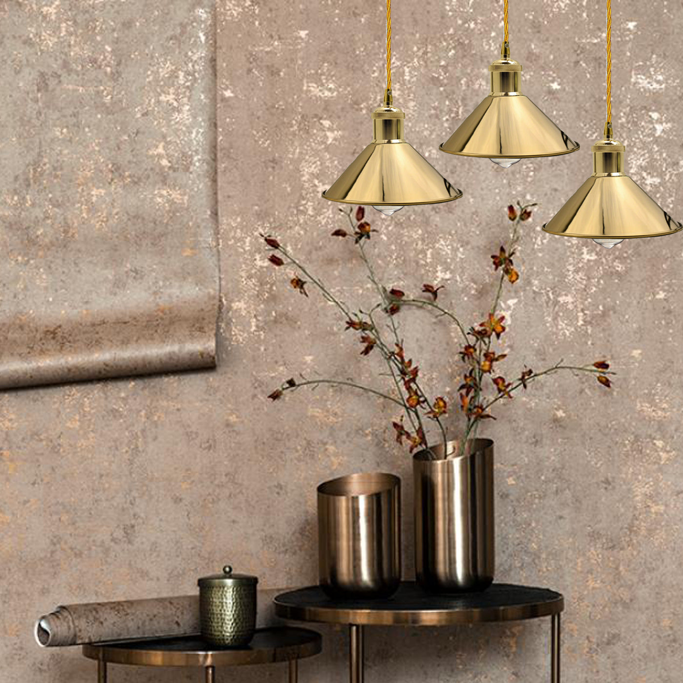 Pendant Lights In French Gold Golden Hanging Lights~1520 - LEDSone UK Ltd