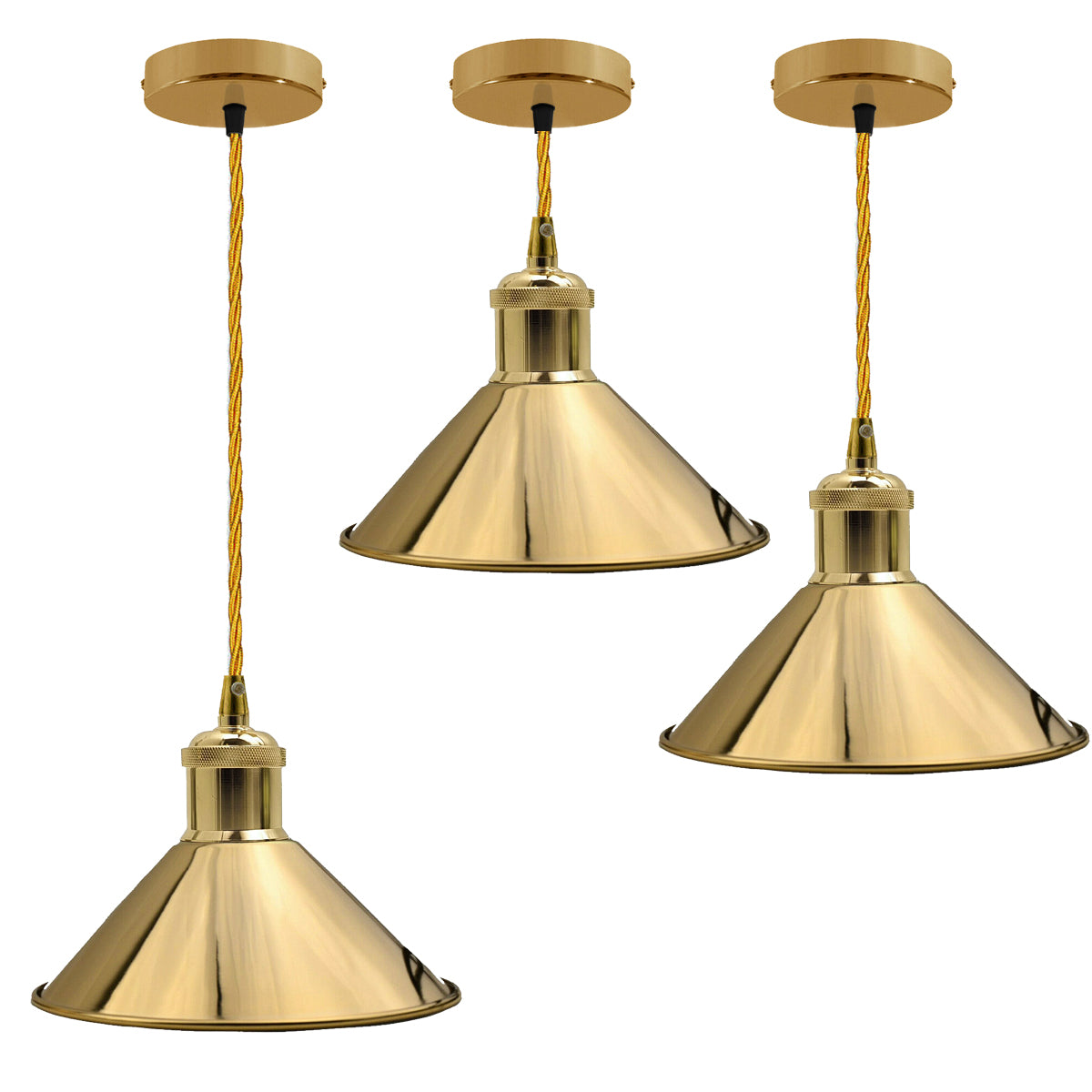 Pendant Lights In French Gold Golden Hanging Lights~1520 - LEDSone UK Ltd