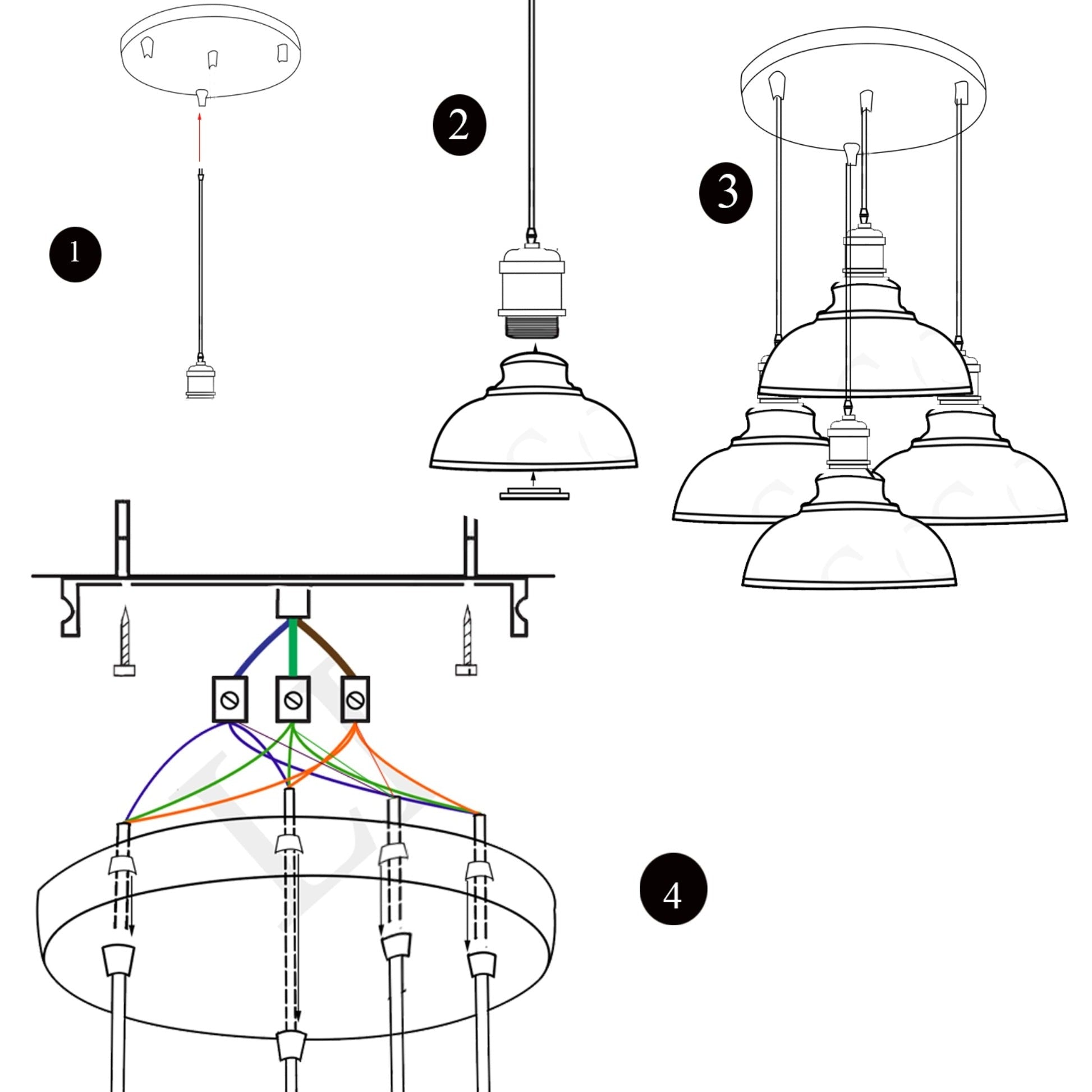 Kitchen Pendant Light Bar Décor Lamp Modern Red Ceiling Lights~1513 - LEDSone UK Ltd