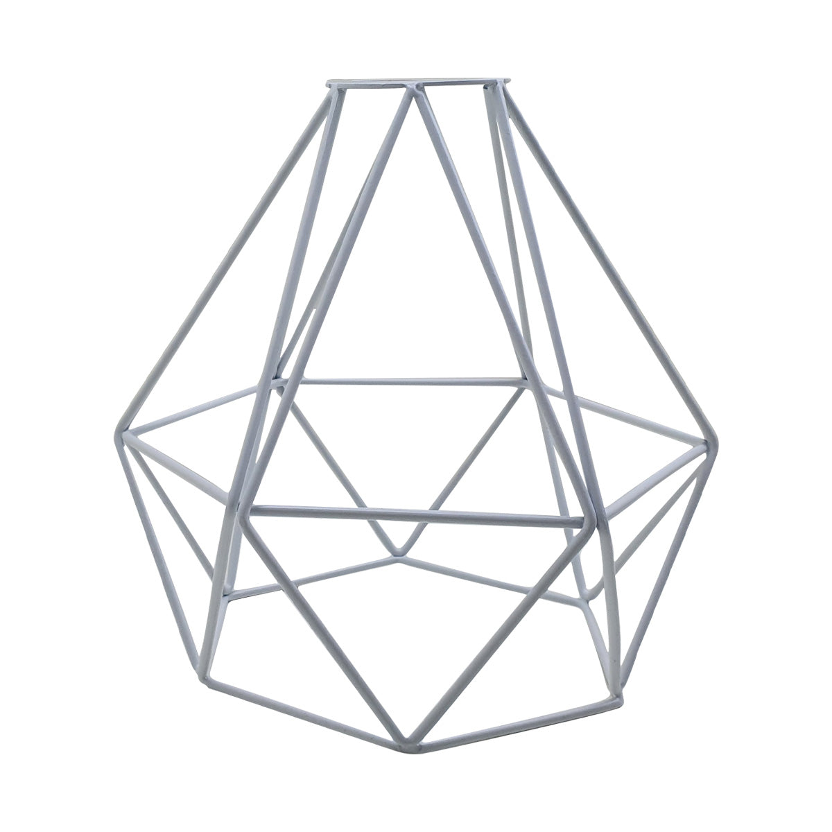 Vintage Style Metal Cage Wire Frame Ceiling Pendant Light Lamp Shade â€“ White~1901 - LEDSone UK Ltd