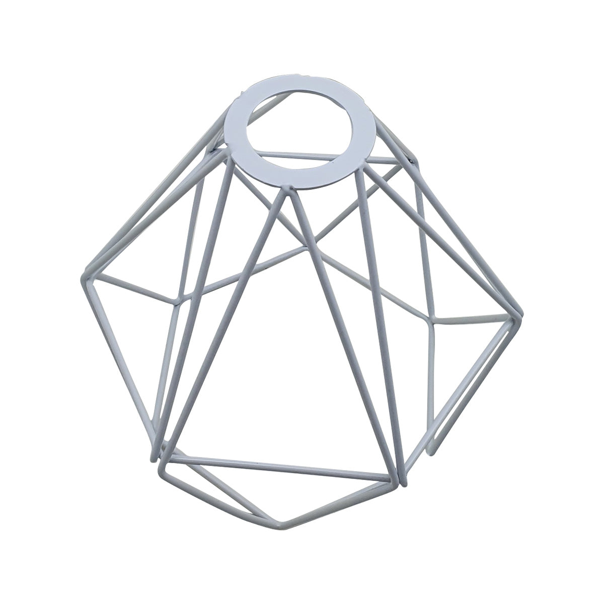 Vintage Style Metal Cage Wire Frame Ceiling Pendant Light Lamp Shade â€“ White~1901 - LEDSone UK Ltd