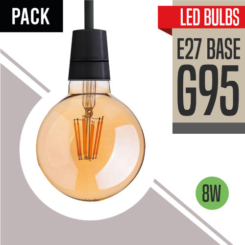 Dimmable Vintage Globe Light Bulb| 8W E27 G95
