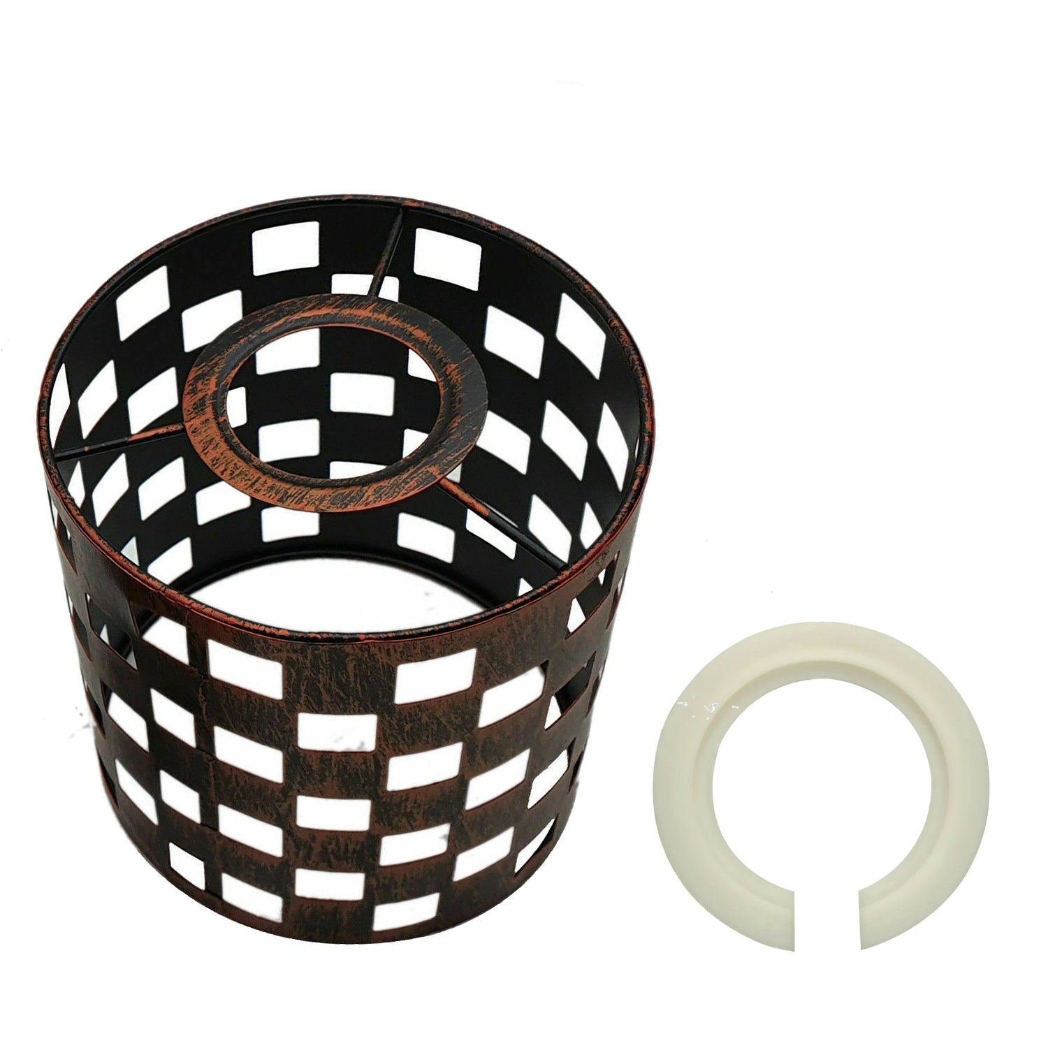 Metal Rustic Red Pattern Vintage Lamp Wire cage~2004 - LEDSone UK Ltd