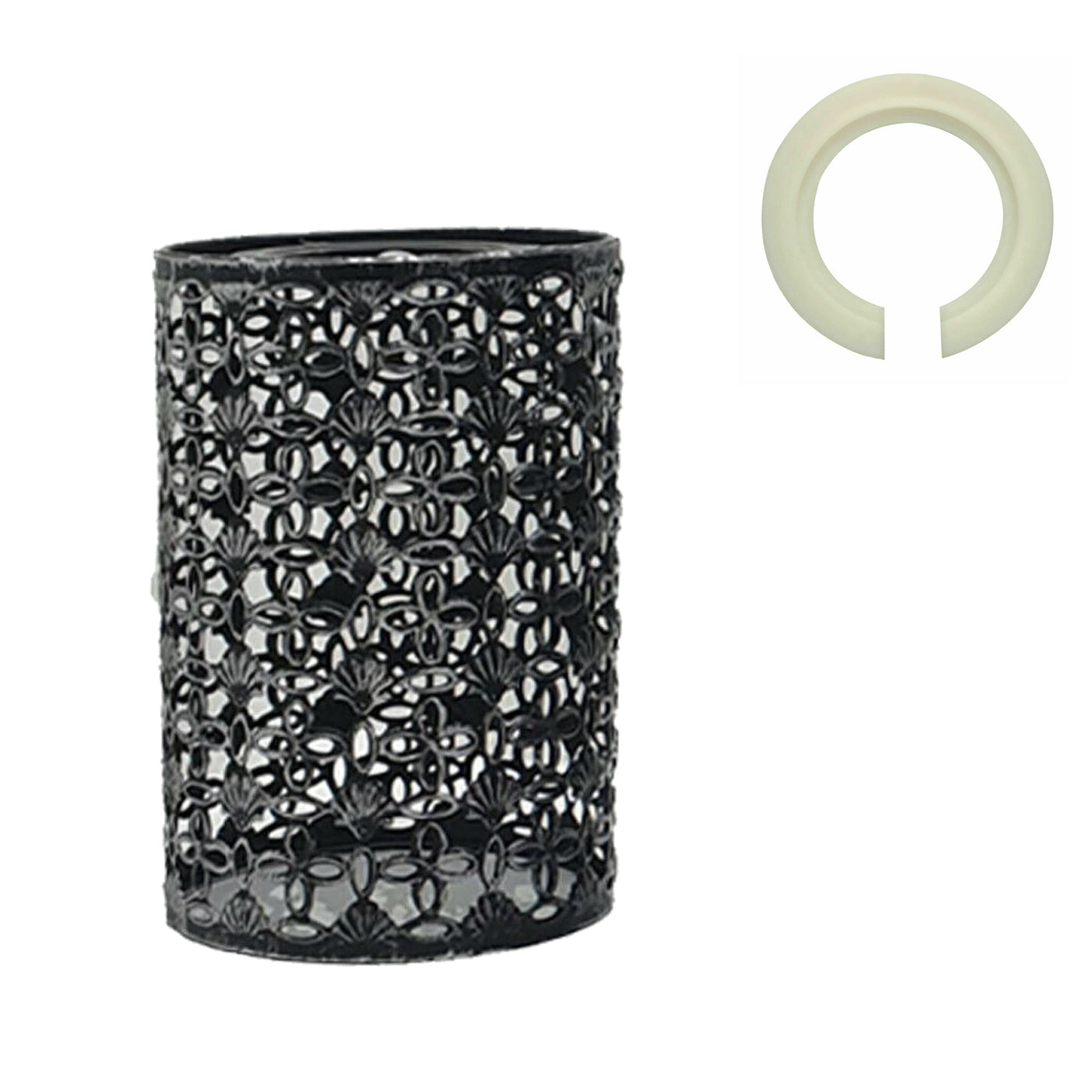 Brushed Silver Colour Drum Lampshade Modern Metal Shade Retro Style~1996 - LEDSone UK Ltd